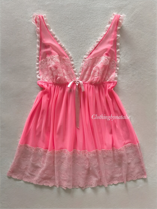 Victoria’s Secret Pink Mesh Babydoll Size S/M