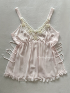 Linea Donatella Pink Chiffon Babydoll Size L