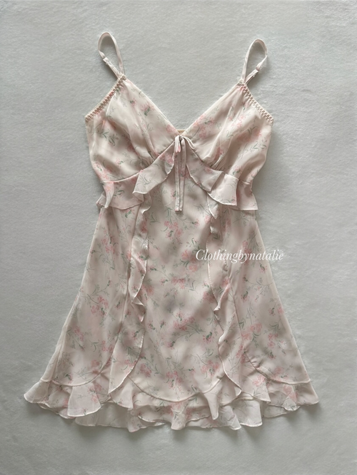 Mini Floral Chiffon Slip Size S