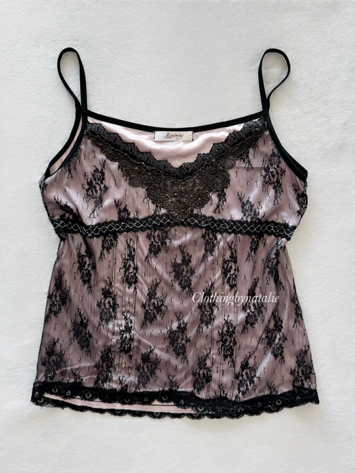 Whimsical Nylon Lace Cami Size S
