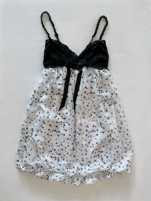 Poka Dots Chiffon Babydoll Size S