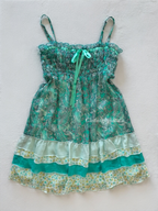 Green Floral Chiffon Babydoll Size S