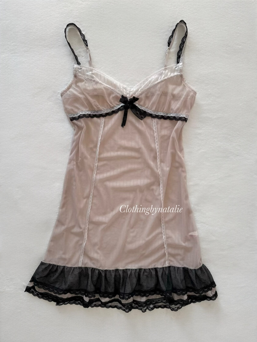 Purple Nude Mesh Slip Size S