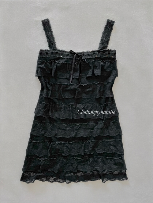 Black Ruffle Bodycon Dress Size S