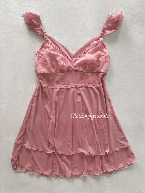 Fairy Pink Mesh Babydoll Size S