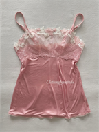 Triumph Pink Nylon Lace Cami Size S