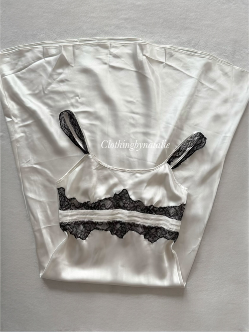 Jones Newyork White Satin Maxi Gown Size S