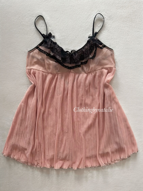Coquette Nude Mesh Babydoll Size M