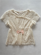 Coquette Cream Lace Blouse Size S