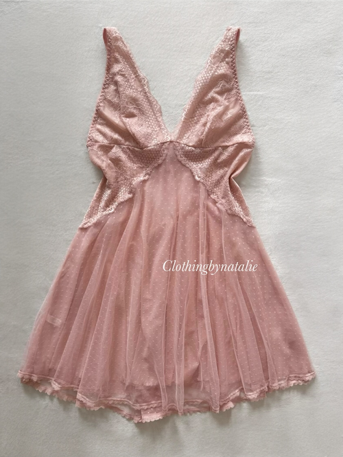 Fairy Pink Mesh Babydoll Size S/M