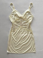 Soft Yellow Nylon Nightgown Size S