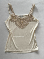 Cream Jersey Cami Size S