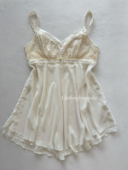 Fairy White Chiffon Babydoll Size M