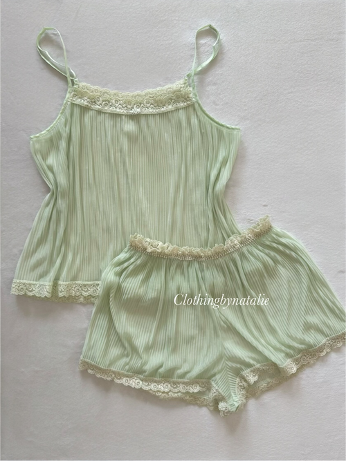 Green Sheer Mesh Lounge Set Size M