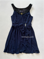 Whimsical Navy Babydoll Dress Size M
