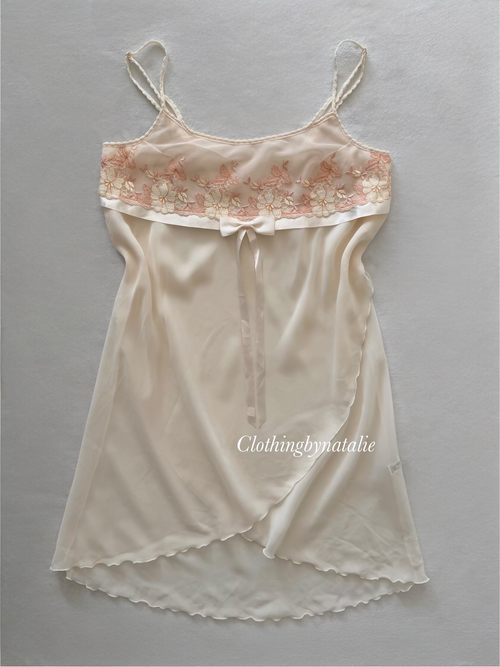 Soft Orange Chiffon Slip Size S