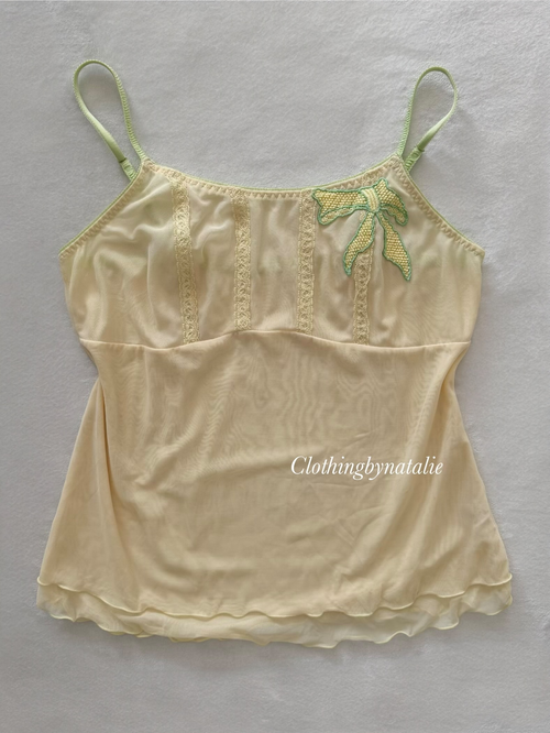 Soft Yellow Mesh Cami Size S