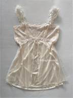 Coquette Cream Nylon Babydoll Size S