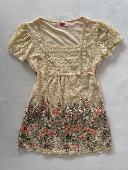 Boho Lace Blouse Size S