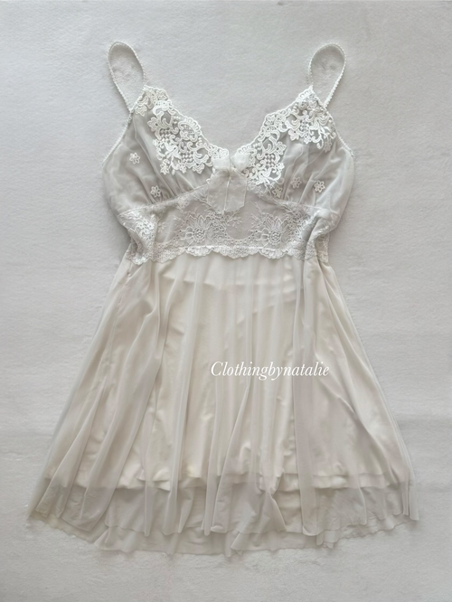 Fairy White Mesh Babydoll Size S