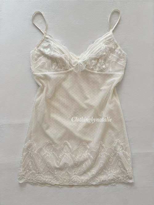 White Fairy Mesh Slip Size S
