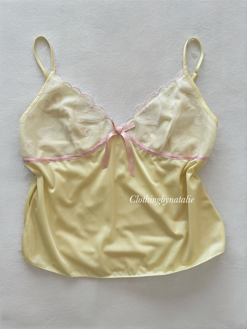 Soft Nylon Yellow Lounge Set size S