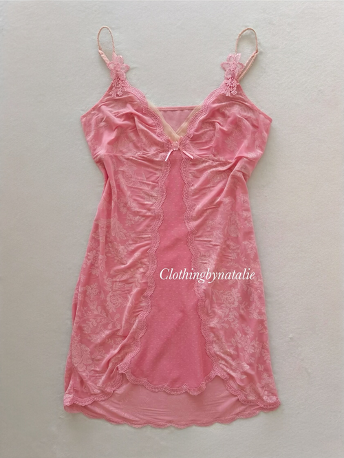 Venus Pink Nylon Slip Size M