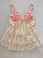 Jessica Black Pink Chiffon Babydoll Size S/M