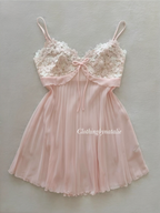 Vivien Pleated Chiffon Babydoll Size S