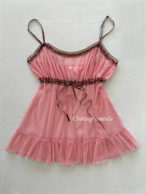Victoria’s Secret Pink Sheer Mesh Babydoll Size S/M