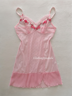 Rose Pink Sheer Mesh Slip Size S