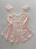 Flora Nikrooz Pink Chiffon Babydoll Size M