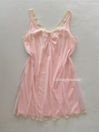 Frenchmaid Pink Nylon Babydoll Size M