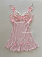 Venus Pink Sheer Chiffon Slip Size S