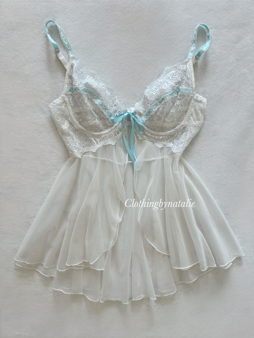 Escanté Bustier Nylon Babydoll Size M