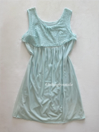 Vintage Blue Nylon Nightgown Size L