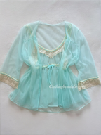 Frederick’s of Hollywood Blue Nylon Set Size M