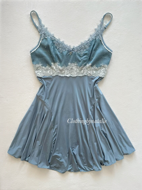 Coquette Blue Nylon Babydoll Size S