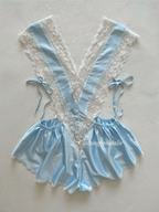 Vintage Blue Nylon Teddy Size S/M