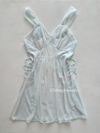 Harvey Woods Blue Nylon Nightgown Size M