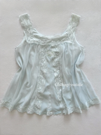 Shadowline Blue Nylon Mini Babydoll Size S/M