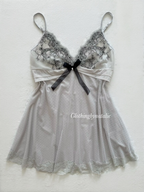 Fairy Blue Grey Mesh Babydoll Size M