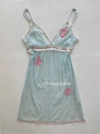Ocean Blue Sheer Slip Size M