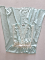 Lily of France Maxi Blue Satin Gown Size M/small L