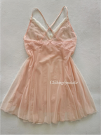 Fairy Orange Sheer Mesh Babydoll Size M