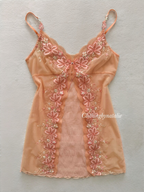 Fairy Orange Sheer Mesh Slip Dress Size S