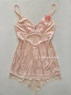 Coquette Lace Nylon Babydoll Size S