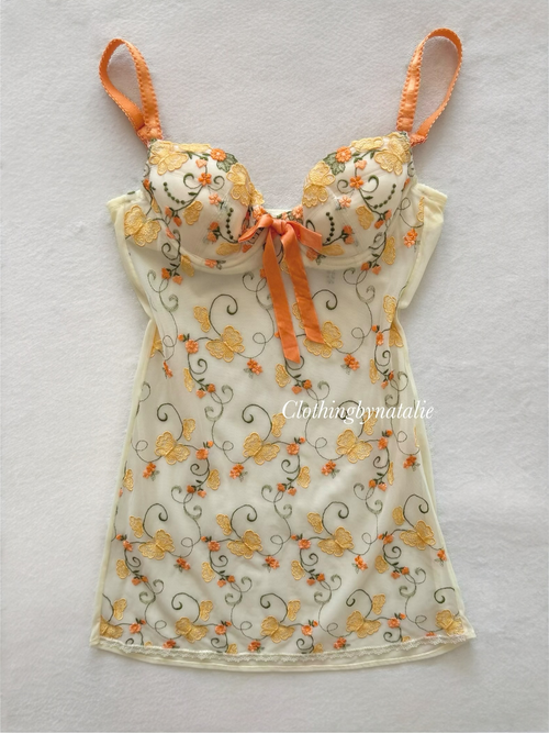 Embroidery Bustier Mini Dress Size XS