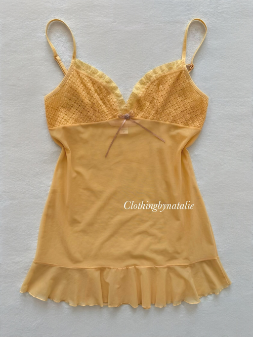 Victoria’s Secret Orange Sheer Mesh Slip Size S