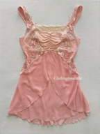 Soft Orange Sheer Chiffon Slip Size S